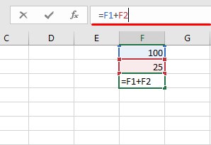 Запись арифметического действия в окно формул
