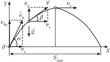 На рисунке изображен график полета тела брошенного под углом к горизонту по вертикальной оси