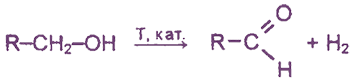 Реакция каталитического дегидрирования первичных спиртов